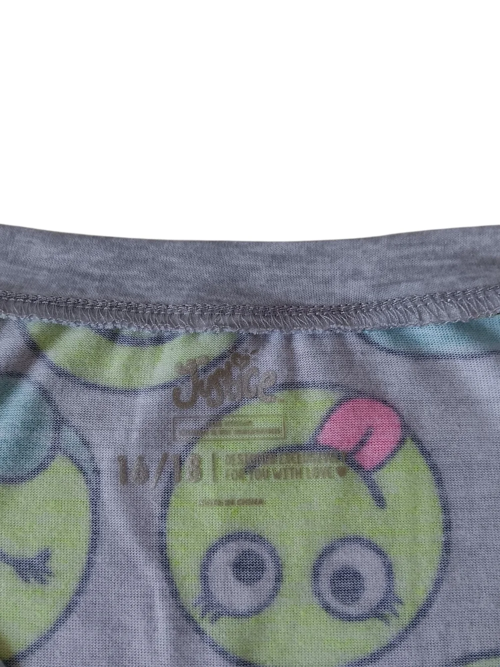 Justice girls multicolored emoji allover print short-sleeve t-shirt size (16-18)